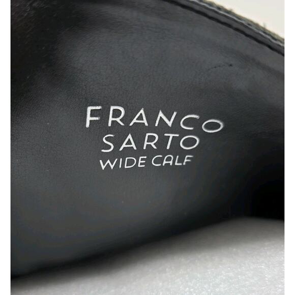 Franco Sarto Women's Christine Black Knee High Boots Size 8 M Wide Calf Leather - Picture 10 of 12